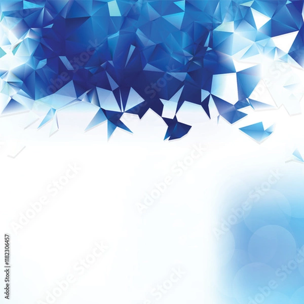 Obraz Cobalt Blue Polygon Triangle Background