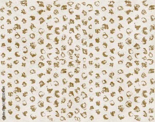 Obraz Hand-Drawn Abstract Dotted Pattern with Golden Brown Accents