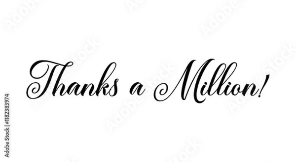 Fototapeta Thanks a Million, Vector Illustration Isolated on white background