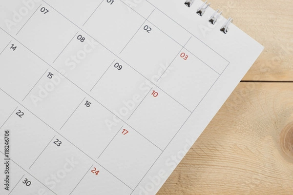 Fototapeta close up calender date background