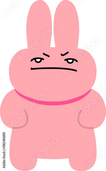 Obraz Cute pink rabbit vector image