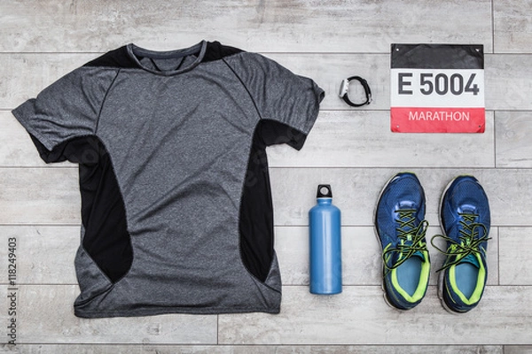 Obraz Zestaw maratoński, widok z góry