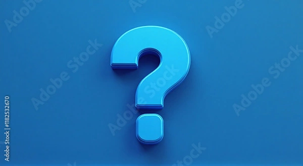 Fototapeta blue question mark, question, mark, symbol, icon, sign, button, help, faq, question mark, ask, 3d, blue, answer, web, interrogation, business, information, why, illustration, problem, solution, red, a
