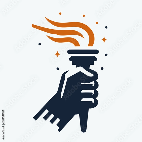 Obraz vector hand with torch