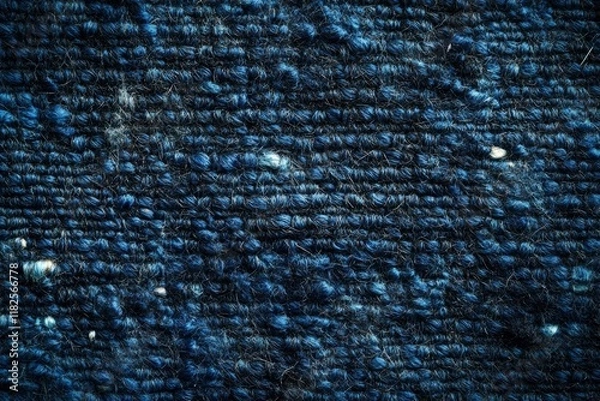 Fototapeta Blue woven fabric texture showcasing detailed craftsmanship and fibers, ideal for textile, design, and craft-related projects