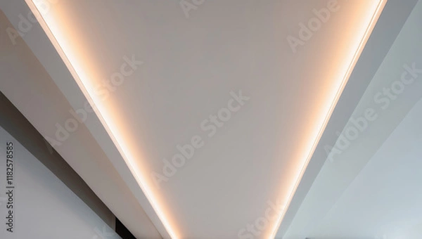 Fototapeta Modern ceiling design with soft lighting creates a serene atmosphere in a Phoenix interior space