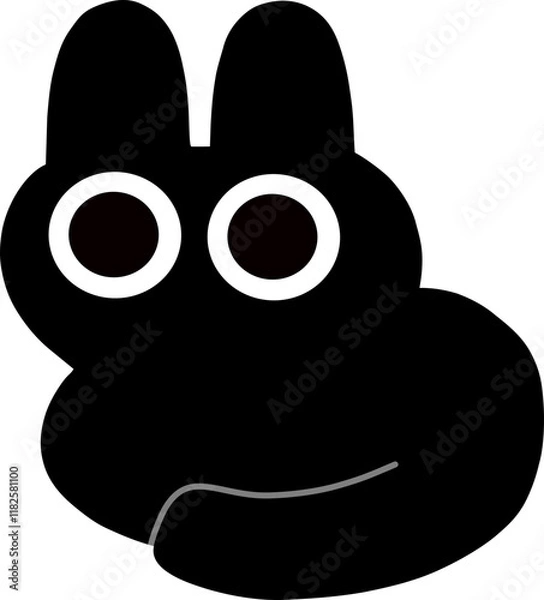 Obraz Hand drawn cute black cat vector image