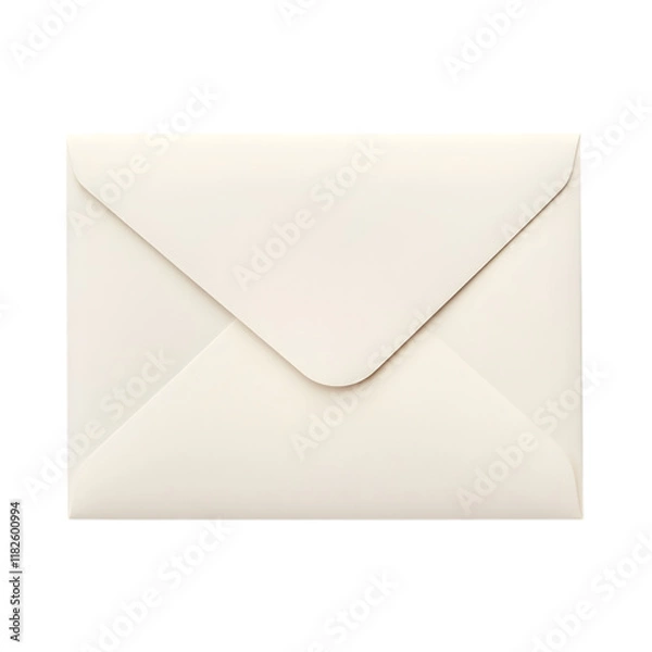 Fototapeta Blank Cream Envelope  Mailing  Post  Correspondence  Stationery  Paper  Communication  Mes