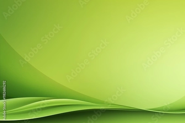 Fototapeta Vibrant green waves create a tranquil and refreshing atmosphere in nature. Generative AI