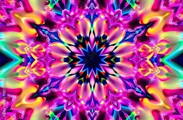 Obraz Psychedelic Starburst Kaleidoscope Pattern