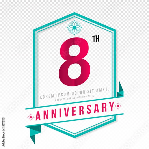 Obraz Anniversary emblems template design