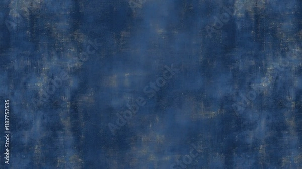 Fototapeta Navy blue textured background with subtle golden highlights and misty tones