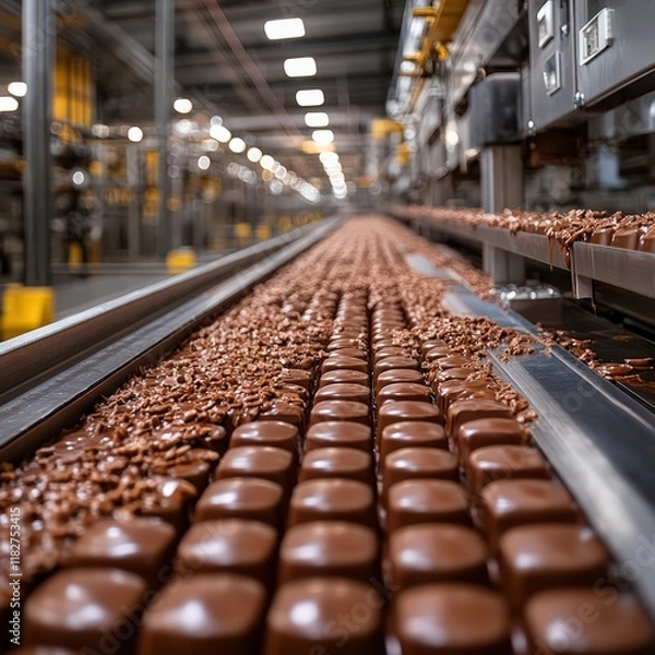 Obraz chocolate factory working process