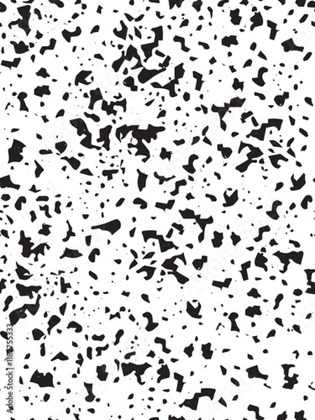 Obraz Seamless Vector Pattern Abstract black speckles on white texture backdrop Composition Notebook