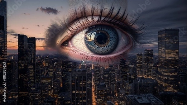 Obraz City Under Surveillance