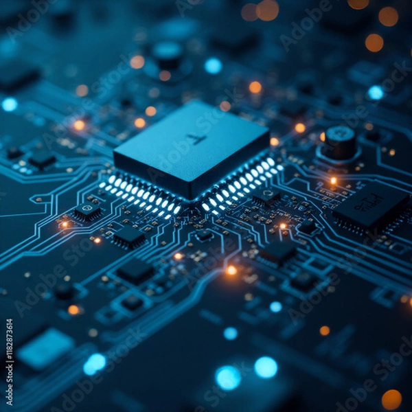 Fototapeta Technology concept background. Generative ai.