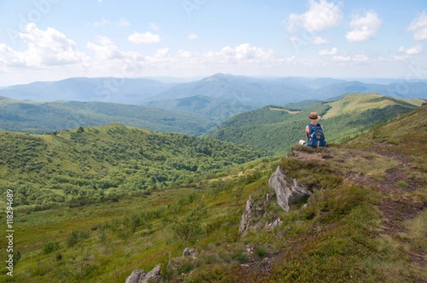 Obraz Bieszczady widziane z Bukowego Berda.