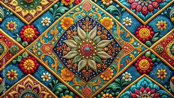 Fototapeta Dramatic Complementary Colors: Peaceful Pattern Photography - High-Resolution Stock Image