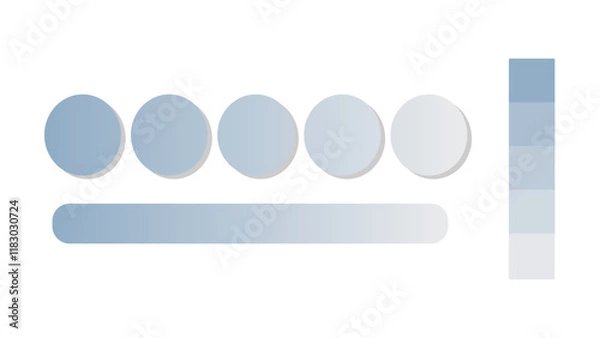 Obraz Abstract gradient background with Blue Gray and Pewter color palette. Abstract illustration with gradient blur design. Blurred colored abstract background. Colorful gradient. Vector illustration