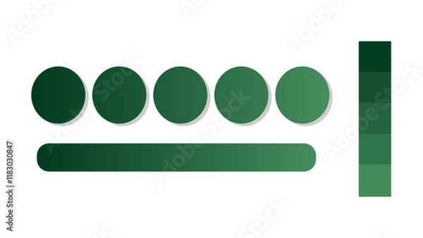 Obraz Abstract gradient background with Forest Green and Emerald Green color palette. Abstract illustration with gradient blur design. Blurred colored abstract background. Colorful gradient