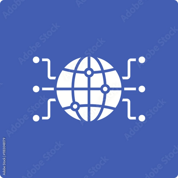 Fototapeta Global Network Icon