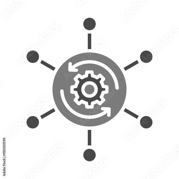 Fototapeta Process Icon