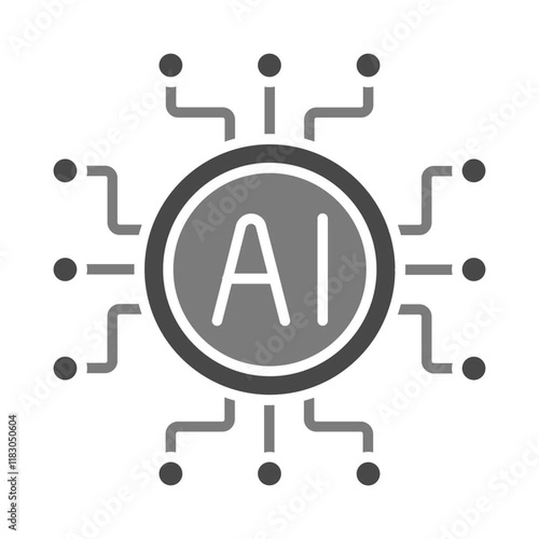 Fototapeta Artificial Intelligence Icon