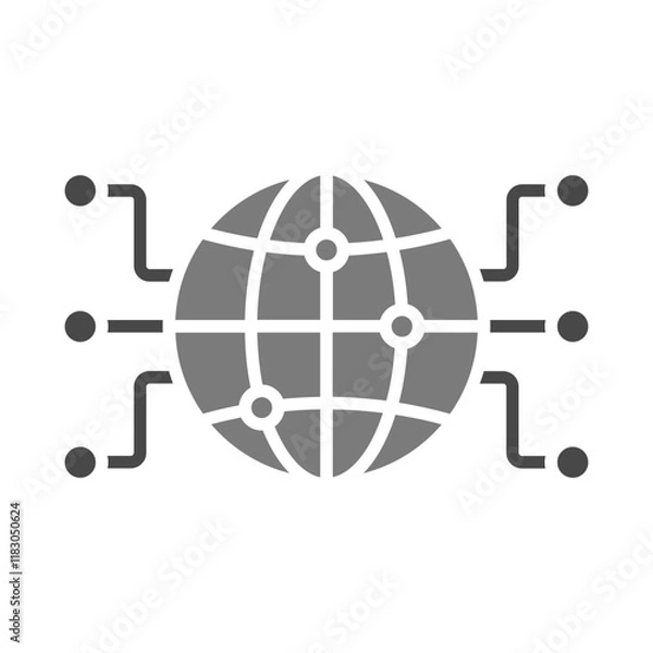 Fototapeta Global Network Icon