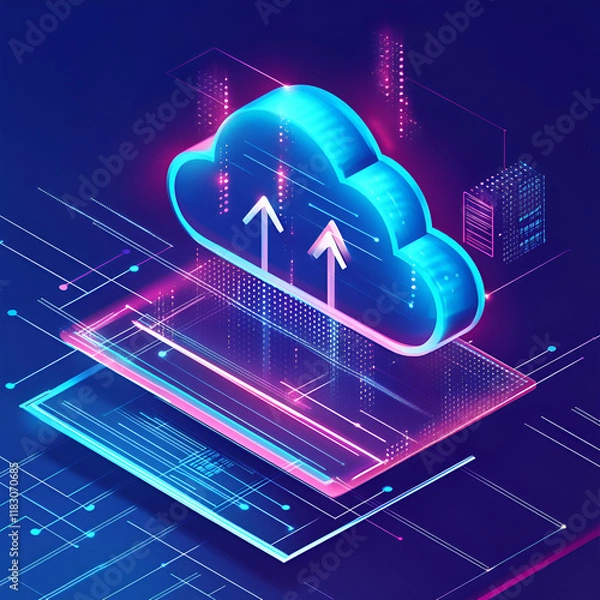 Fototapeta  Digital Cloud Technology, Digital Cloud Innovation
Cloud Storage Design
Futuristic Cloud Tech
Cloud Computing Graphic
Cloud Data Concept
Smart Cloud System