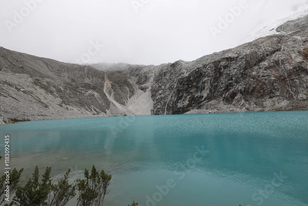 Fototapeta glacier lake in the mountains