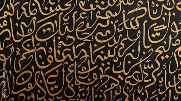 Fototapeta arabic graffiti pattern wallpaper