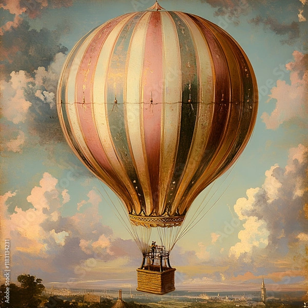 Obraz Hot Air Balloon in Vintage Style, Adventure and Travel, Vintage Hot Air Balloon
Classic Balloon Adventure
Hot Air Balloon Ride
Retro Balloon Design
Skyward Vintage Journey
Balloon in the Sky