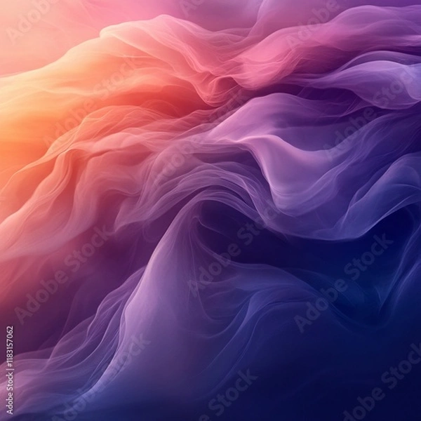 Fototapeta Abstract swirling colorful smoke; vibrant background; design texture