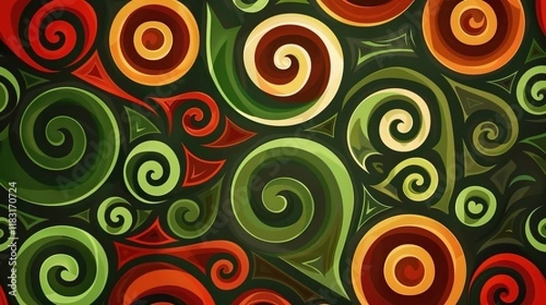 Fototapeta spiral seamless pattern wallpaper