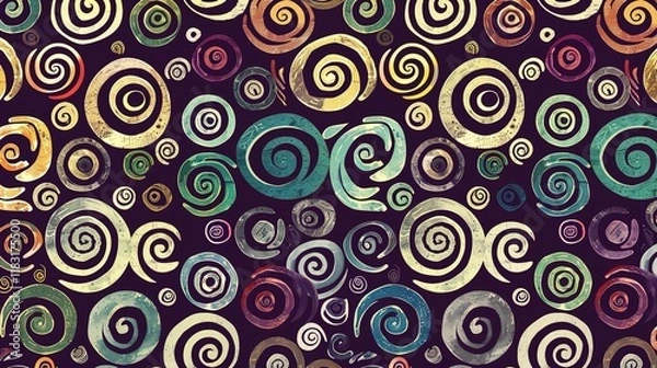 Fototapeta spiral seamless pattern wallpaper