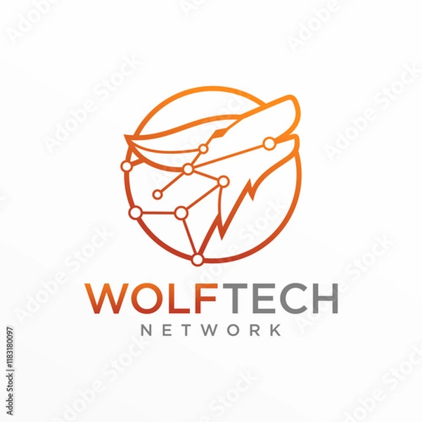 Obraz Wolf Tech Logo Icon Vector Template