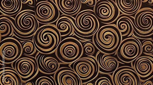 Obraz spiral pattern seamless wallpaper