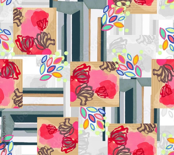 Fototapeta background with flowers Abstract image. artistic backdrop for creative design