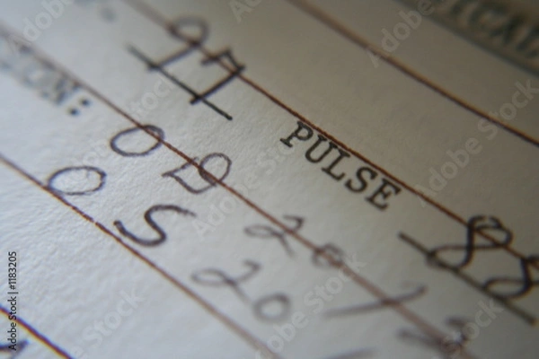 Obraz medical chart- pulse and temperature