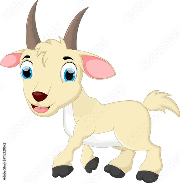 Obraz Cute goat cartoon posing