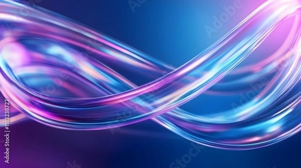 Fototapeta abstract blue purple flowing lines background - abstract backgrounds