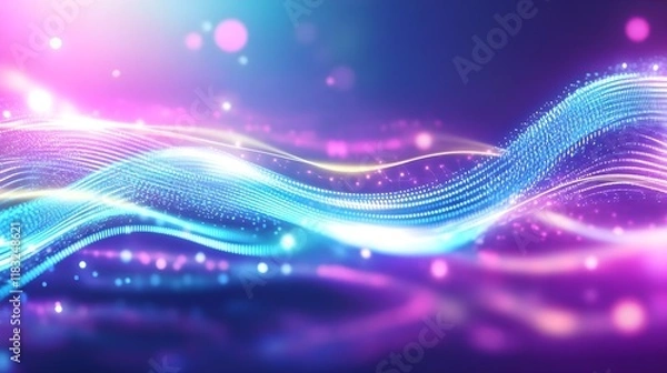 Fototapeta abstract purple blue wave background - abstract backgrounds