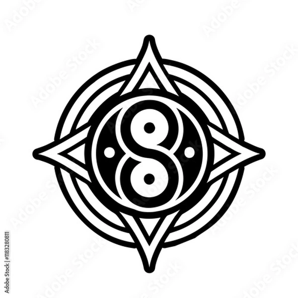 Fototapeta Harmony symbol icon in filled style