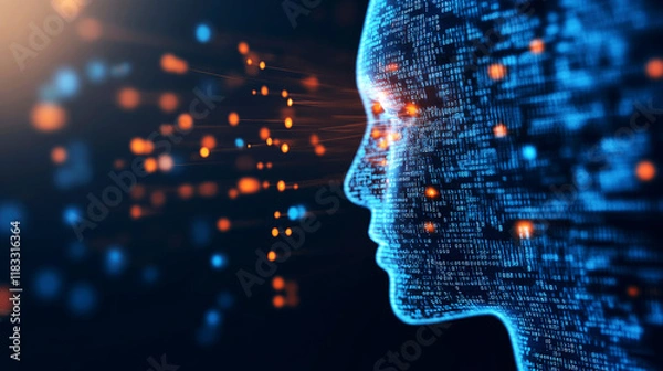 Obraz Ai-driven agentic innovations in digital technologies virtual realm data visualization futuristic perspective exploring artificial intelligence concepts