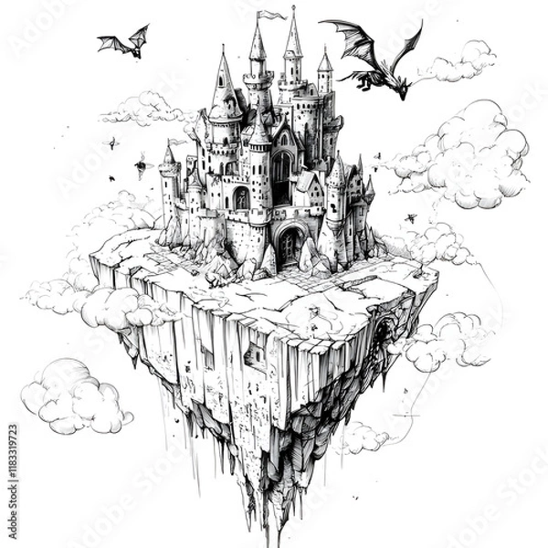 Obraz floating castle