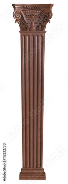 Fototapeta Classical wooden column