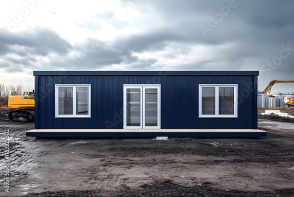 Fototapeta metal box containers make into house
