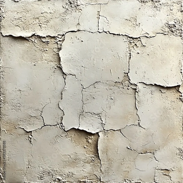 Fototapeta Wall cracks textured beige pattern high resolution hd background
