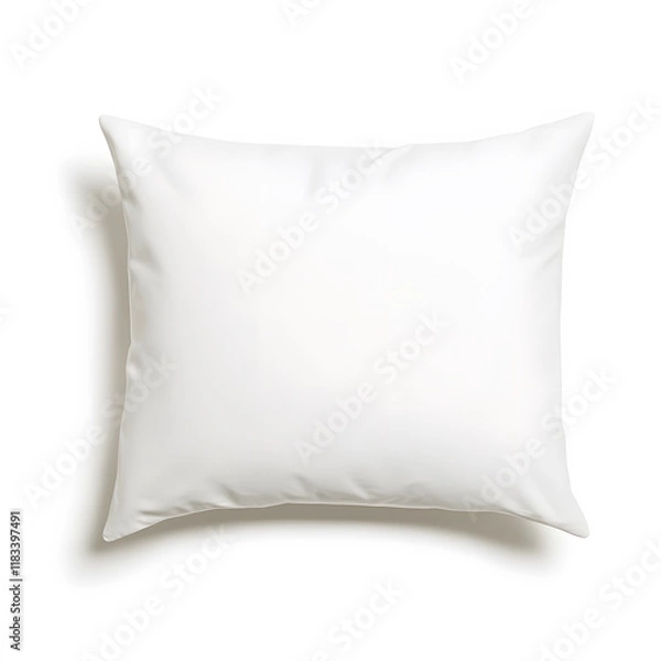 Obraz soft white pillow with smooth surface, perfect for comfort and style