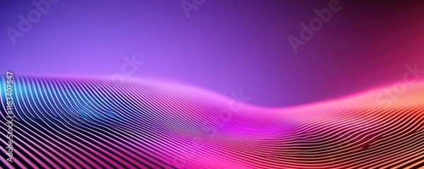 Fototapeta Matrix abstract background concept. A vibrant abstract design with colorful waves and dynamic patterns in purple hues.